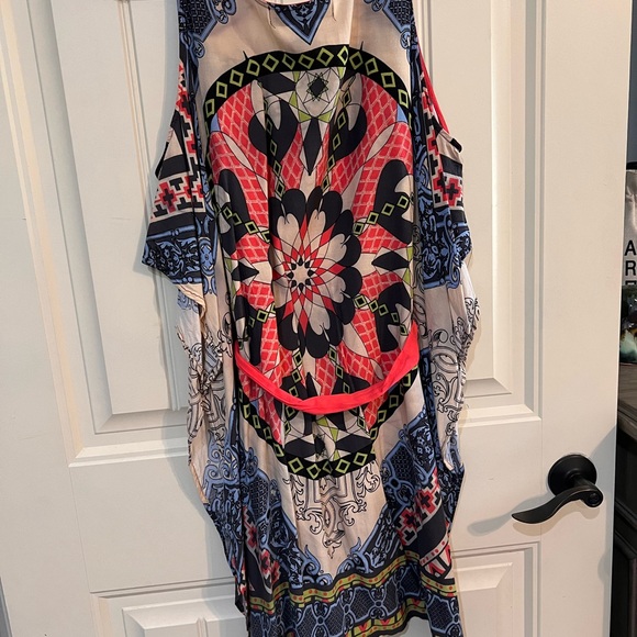 Scarf print boho style dress - Picture 2 of 4